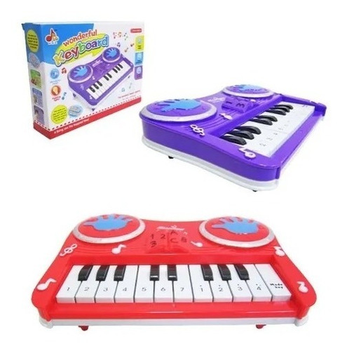 Mini Piano 2n1 Juguete Niños Canciones Tambor Sonidos Creati