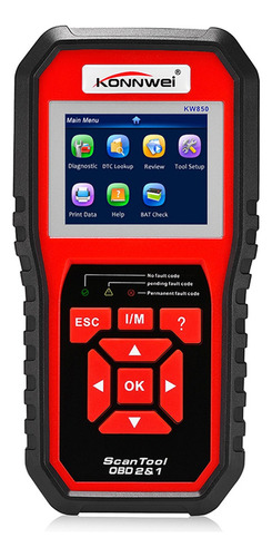 A Escáner Universal Lector 850 Konnwei Obd2