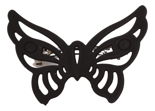 Hebilla Mediana Francesa Mariposa Opaca Negra Pelo Cabello