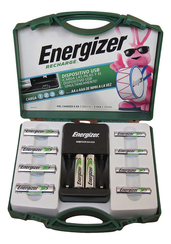 Energizer Recharge Cargador Y Pilas Recargables Aa Y Aaa
