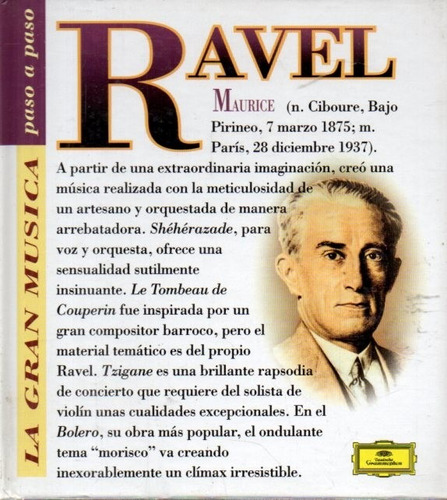 Ravel - La Musica Paso A Paso Cd Deusche Grammophon Y Libro