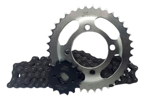 Kit Arrastre Sprock Reforzada Italik Ft125 Dt125 Rt200 Plateado