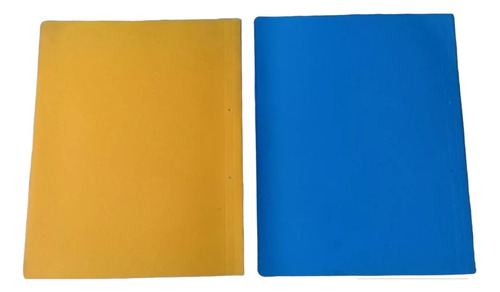 Carpeta A4 Simple Cartón Amarillo Y Azul Lote X 30 Unidades