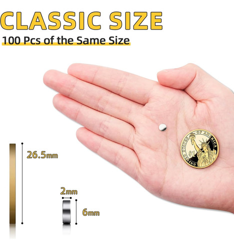 Imanes De Neomidio Para Manualidades 6x2mm Pack 100 Pcs