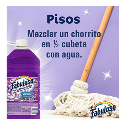 Fabuloso Frescura Activa, Limpiador Multiusos Líquido,