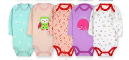 Set 5 Bodys Algodon Talla 03 A 24 Meses 