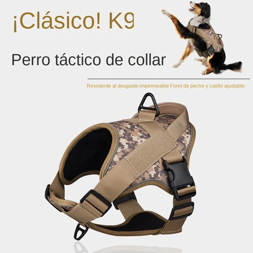 Camuflaje Arnes Táctico Para Perro Grande Chaleco Cazar