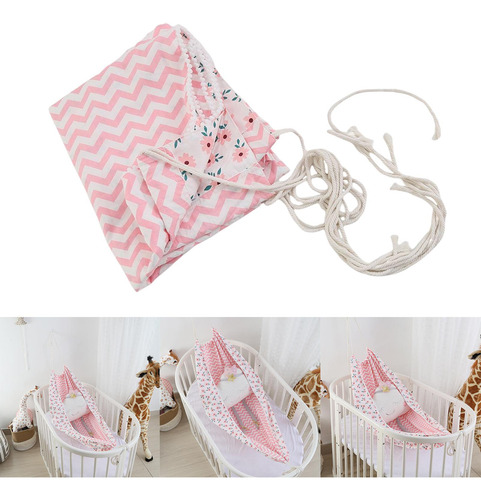 Detachable Portable Hammock Hanging Crib Infant Bed Rosado