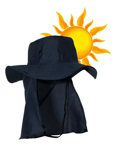 Kit 10 Chapéu Australiano Pescador Capuz Proteção Solar Nuca