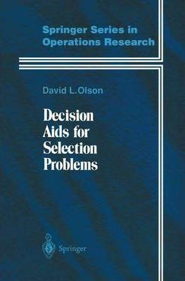 Libro Decision Aids For Selection Problems - David L. Olson