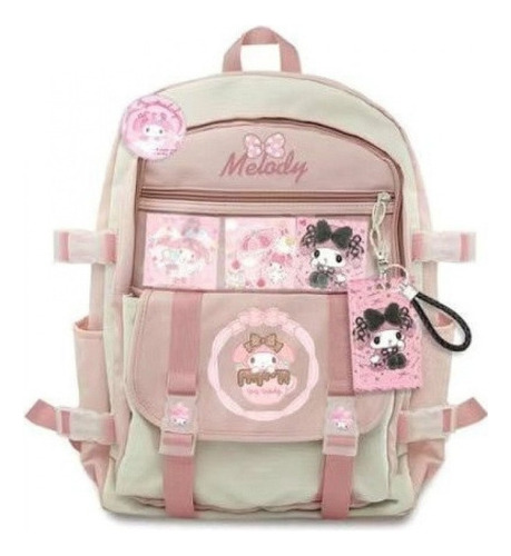 Jk Mochila Escolar Estilo Coreano Kawaii Sanrio Kuromi 4 Pie