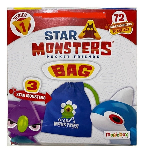 Caja Con 12 Star Monsters Pocket Friends Bag + 3 Figuras