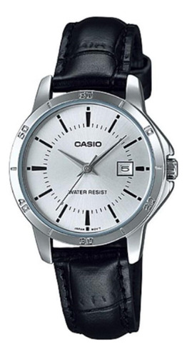 Reloj Analogico De La Correa De Cuero Genuino Casio Ltp-v004