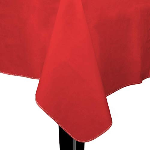 Mantel De Vinilo Rojo - 54pulgx70puLG - Rectangular -
