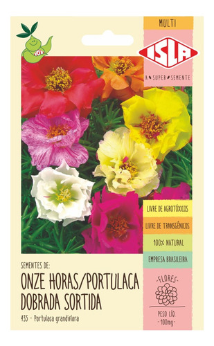 Portulaca/ Onze Horas Dobrada Sortida/ 100mg De Sementes