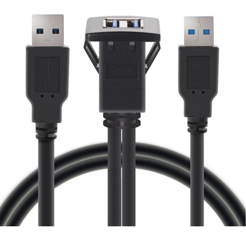 Imagen 12 de 12 de Empotrado Cable Adaptador Usb 3.0 Macho A Hembra Doble