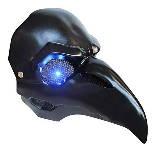 Plague Doctor Mask With Led, Grow In Light Up Long Nose Bird