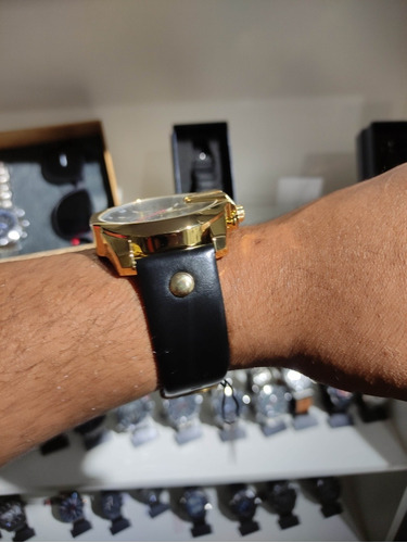 Relógio Curren 8176 Preto Com Dourado Luxo