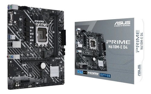 Motherboard Asus Prime H610m-e D4  Intel S1700 Ddr4  Negro