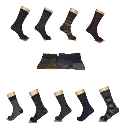 Elegancia Y Confort Combo De 10 Calcetines Premium
