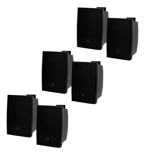 Kit 6 Caixas De Som Jbl C621p Ambiente 6 Preto