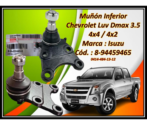 Muñón Inferior  Chevrolet Luv Dmax 3.5 4x4 / 4x2  Isuzu