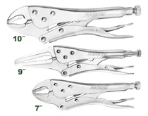 Comprar Juego Set Alicates De Presion Punta Recto Curvo Largo 3pcs