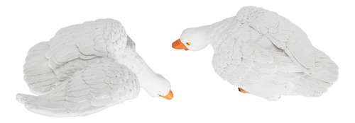 2 Estatuas De Patos De Jardín Impermeables