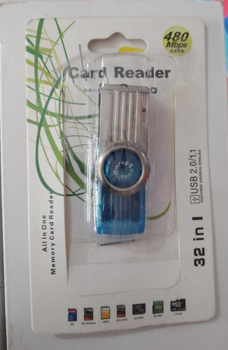 Lector Adaptador Tarjeta Memoria Microsd Usb 2.0 Metalico