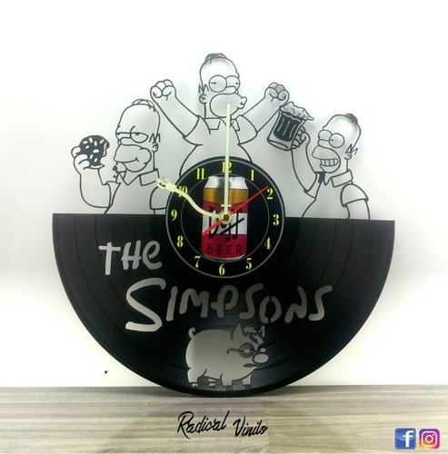 Reloj De Vinilo Homero The Simpsons 2 Regalos Decoracion 