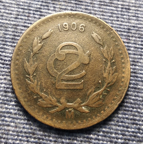 Moneda 2 Centavos Monograma 1906