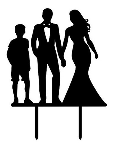 Cake Topper Casamiento Boda Familia Chico Personalizado 