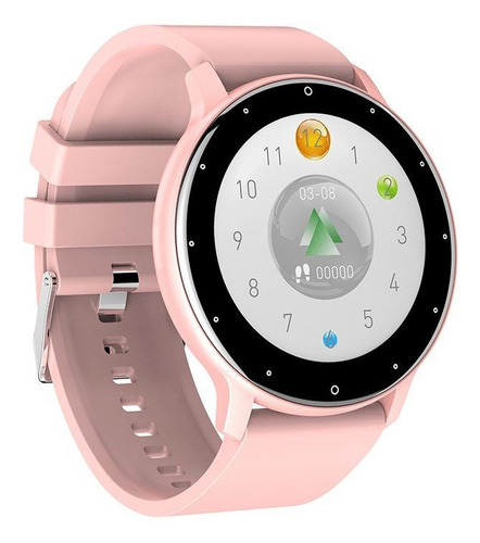 Smartwatch Lige BW0223 1.28" caja 45mm  pink, malla  pink de  silicona