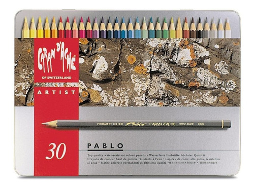 Lapices Color Caran D'ache Pablo X 30 Estuche De Lata