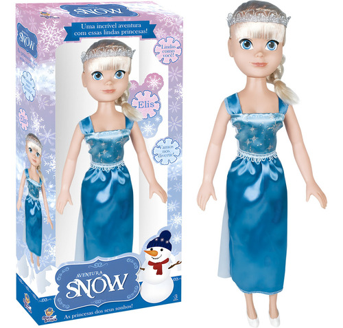 Princesa Elis Aventura Snow Boneca Infantil - Mister Brinque