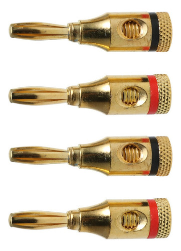 8 Piezas 4 Mm Chapado En Oro De Audio Musical Cable De Altav