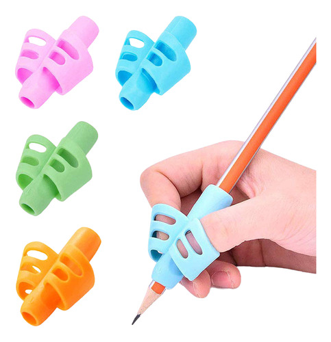 8 Adaptadores Ergonómico Tomar El Lápiz Pencil Grip + Caja