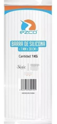 Barra De Silicona Ezco 7mm X 30cms Fina P/ Pistola 1 Kilo