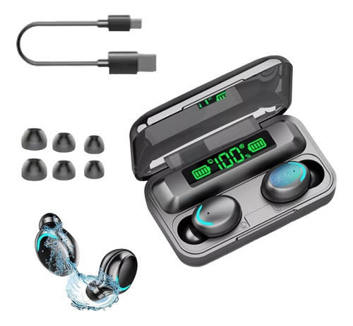 Auricular Inalámbrico Bluetooth F9 Tws Cargador Tactil Audif