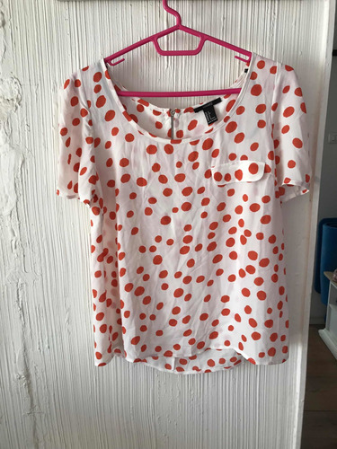 Blusa Blanca Y Naranja