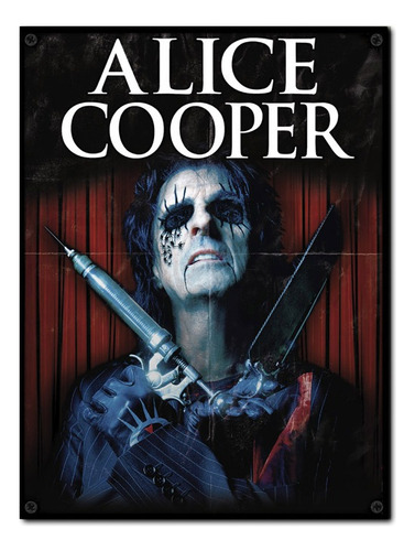 #1567 - Cuadro Decorativo Vintage Alice Cooper Poster Rock