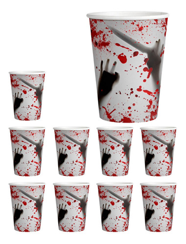 . Set De 10 Vasos Desechables For Celebraciones, Vajilla De