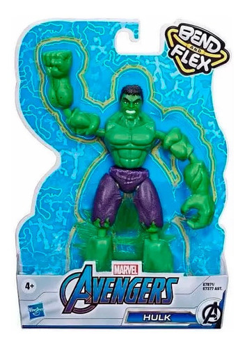 Hulk Marvel Bend And Flex Figura Flexible Hasbro