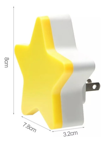Espanta Cuco Luz Led De Noche Con Sensor Forma De Estrella