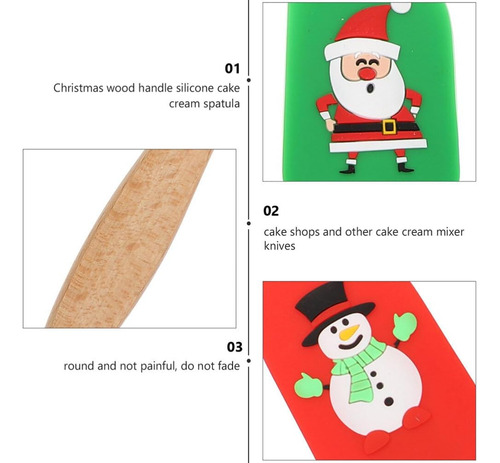 Juego 5 Espátulas Navideñas - Utensilios Cocina De Navidad