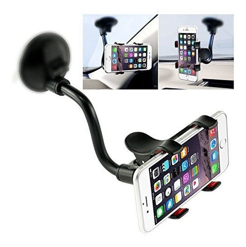 Car Phone Mount Windshield, Long Arm Clamp Ivoler Universal 