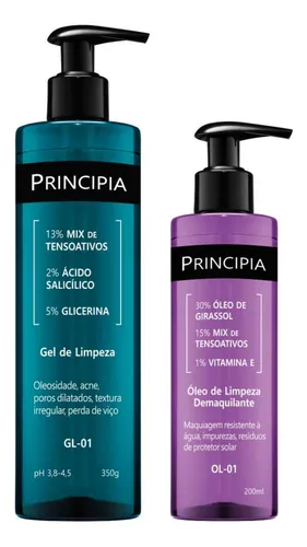 Principia Kit Limpeza Profunda Anti Acne Gl-01 + Ol-01 Momento de aplicação...