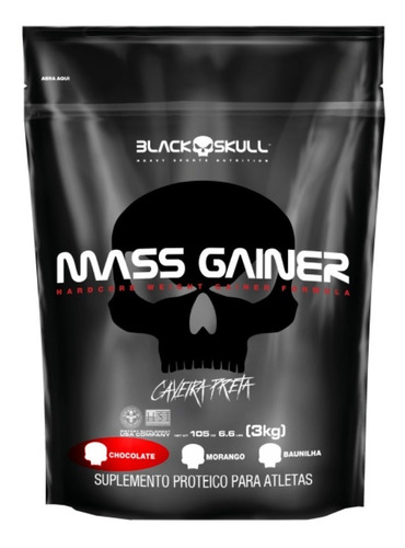 Hipercalórico Mass Gainer 3kg Black Skull - A Famosa  Massa 