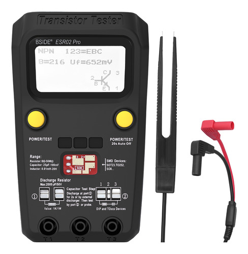 Probador De Transistores Multifunción Bside Esr02 Pro