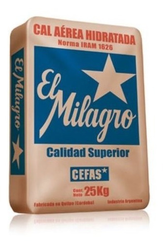 Cal Milagro Aerea Hidratada X 25kg